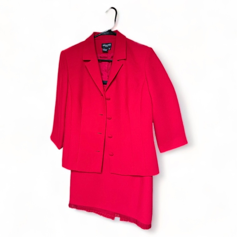 Powerful Red Blazer and skirt Set